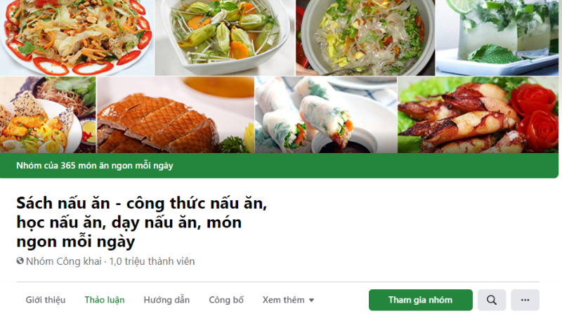 Nhóm Sách nấu ăn - công thức nấu ăn, học nấu ăn, dạy nấu ăn, món ngon mỗi ngày